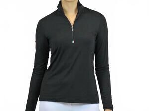 NEW FOR HORSES gioconda long sleeve schooling shirt in black